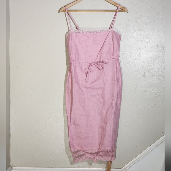 Reformation Pink Spaghetti Strap Dress - Picture 2 of 9